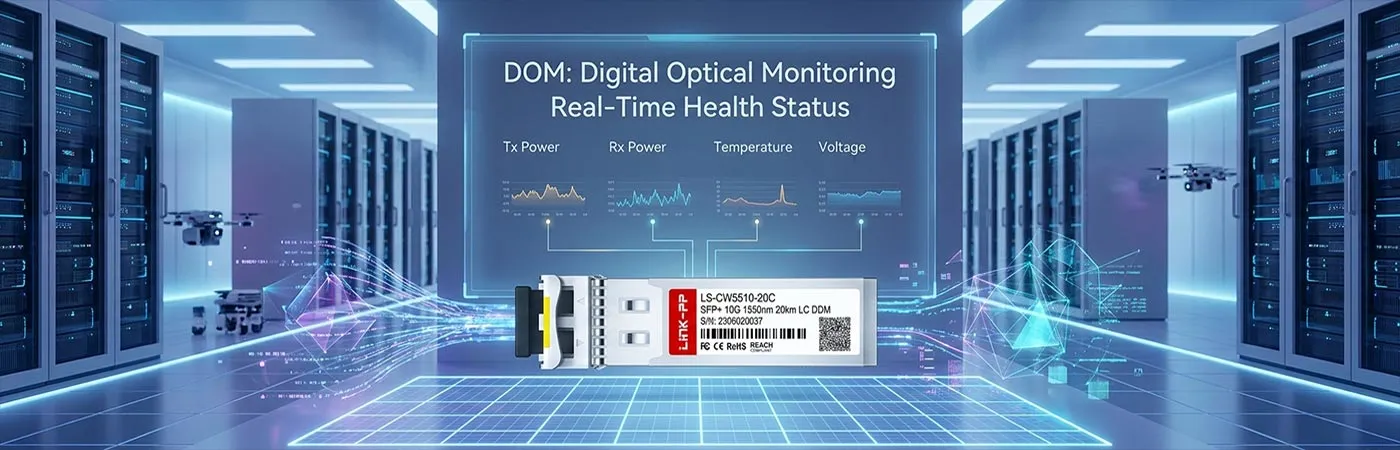 CWDM-SFP10G-20L Module with DOM for Real-Time Monitoring