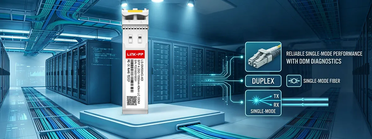 LS-SM554G-40I-module met duplex LC SMF-interface