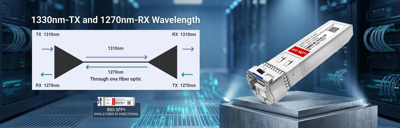 SFP-10G32-BX20 Module with 1330nm-TX and 1270nm-RX Wavelength
