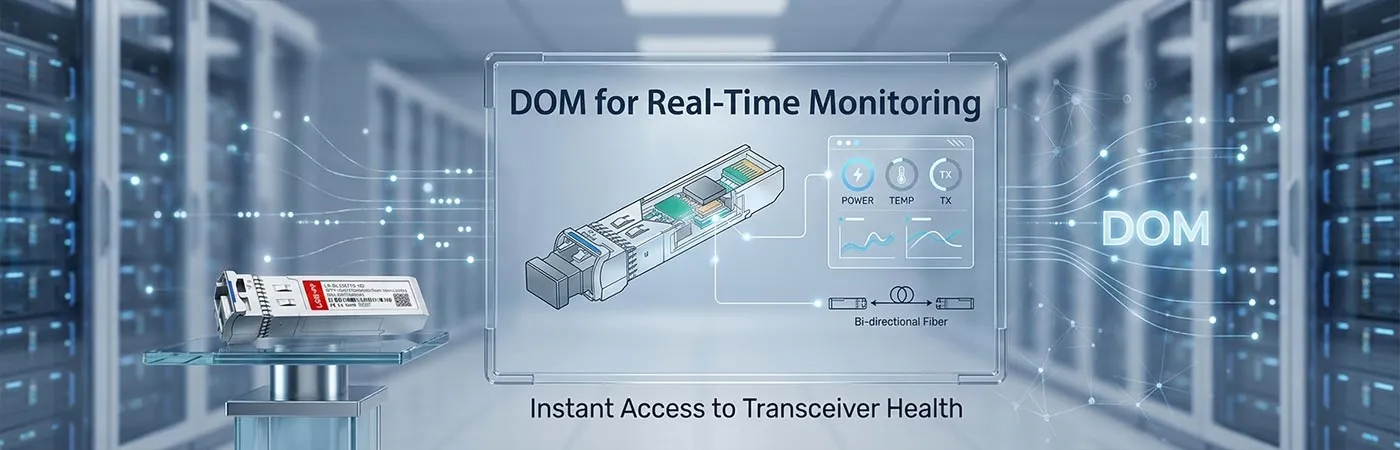 SFP-10G32-BX10-I Module with DOM for Real-Time Monitoring