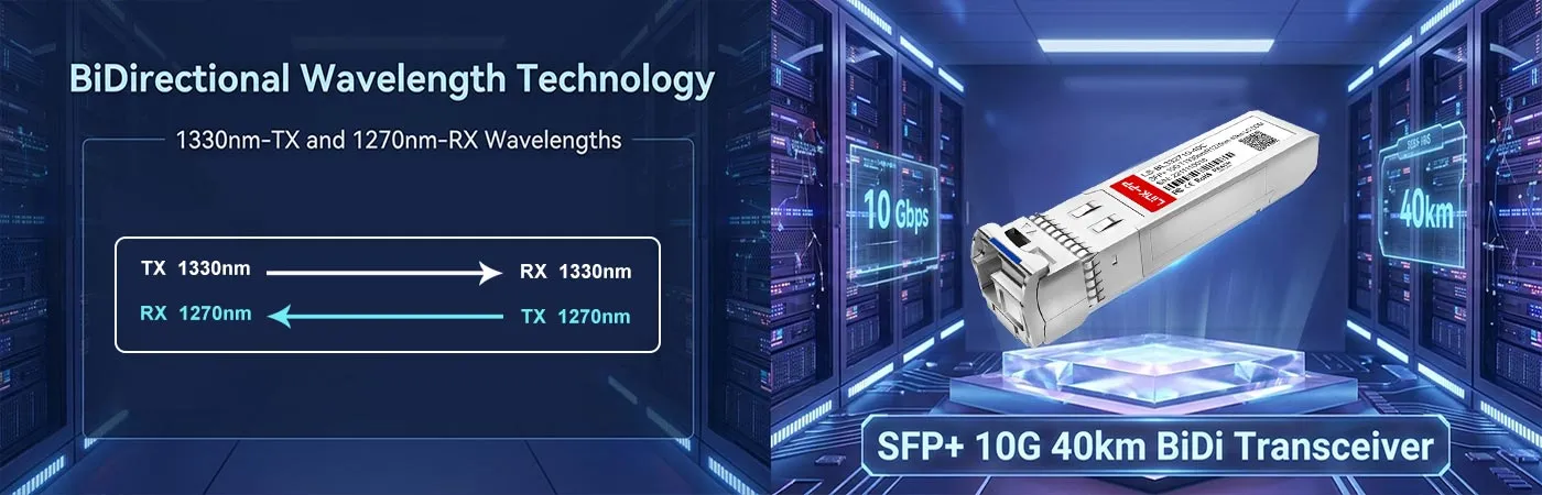 UF-SM-10G-S-D40 Module with 1330nm-TX and 1270nm-RX Wavelength