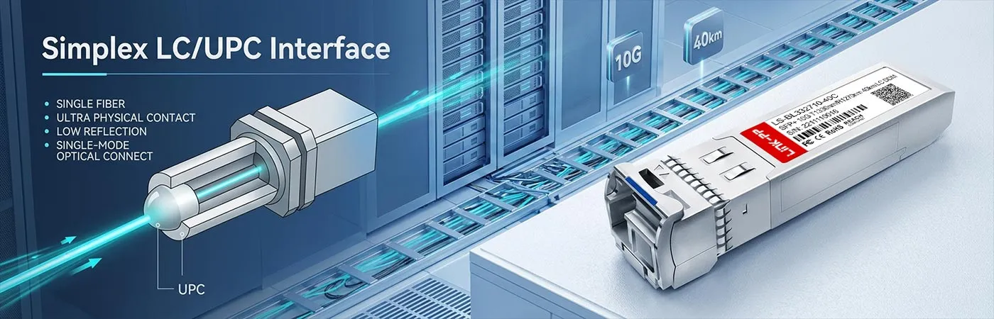 UF-SM-10G-S-D40 Module with Simplex LC UPC Interface