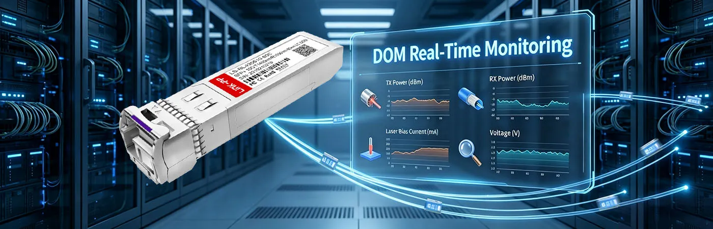 SFP-XG-LH80-SM1550-BIDI Module with DOM for Real-Time Monitoring