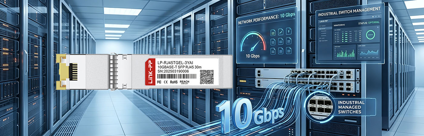 LP-RJ45TGEL-3YAI: 산업용 관리형 스위치용 10Gbps 연결