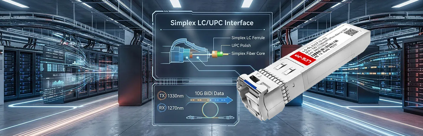 SFP-10G32-BX40-I Module with Simplex LC UPC Interface