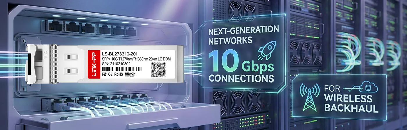 SFP-10G23-BX20-I: 10 Gbps Connectivity for Wireless Backhaul