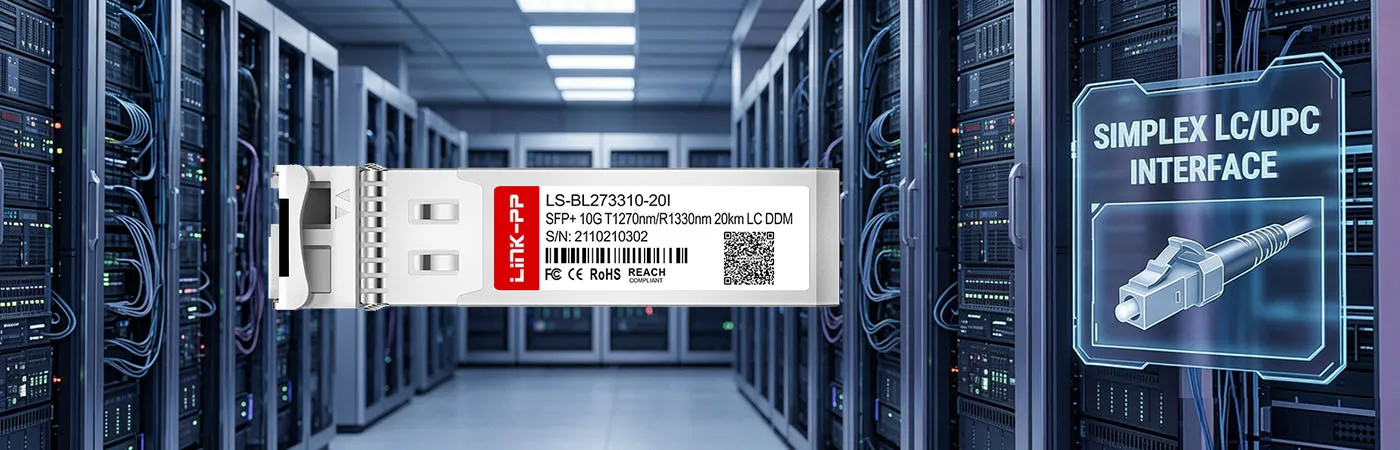 SFP-10G23-BX20-I Module with Simplex LC/UPC Interface