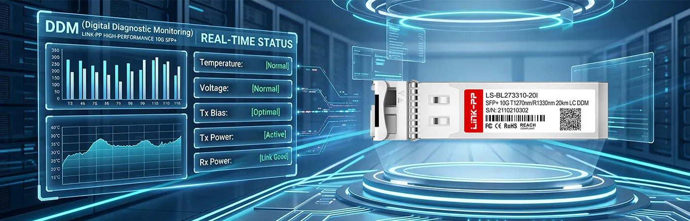 SFP-10G23-BX20-I Module with DOM for Real-Time Monitoring