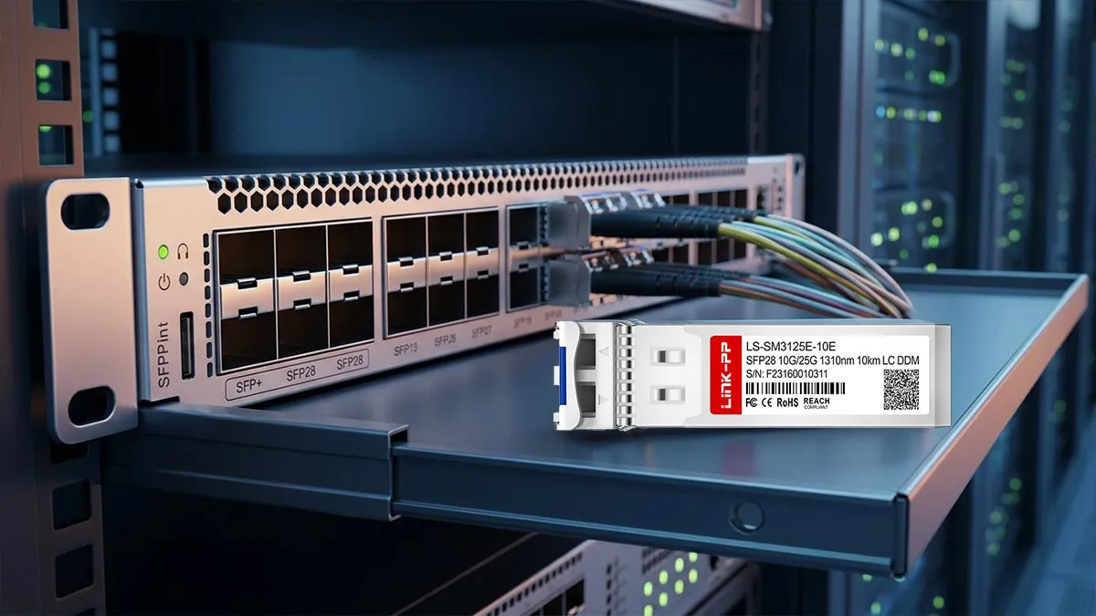 LINK-PP Demostración de uso del módulo SFP28 de 10 25G LS-SM3125E-10E