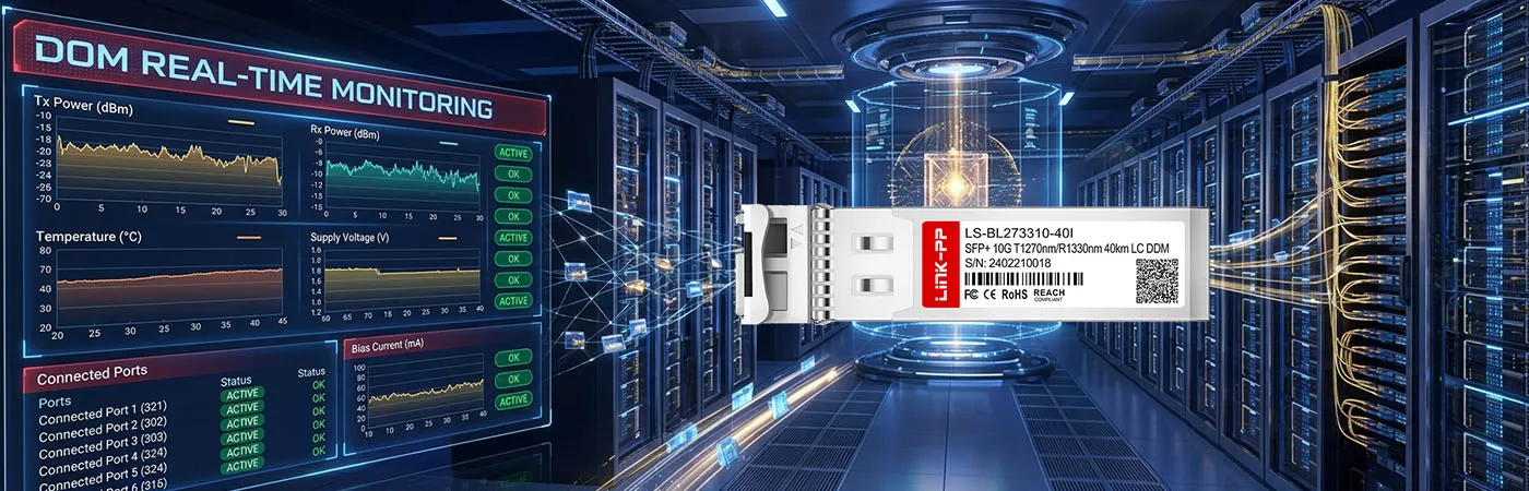 SFP-10G23-BX40-I Module with DOM for Real-Time Monitoring