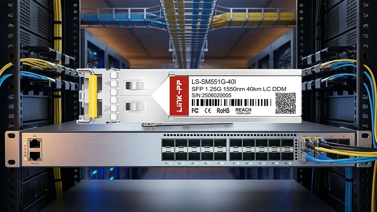 LINK-PP وحدة بصرية SFP بسرعة 1.25 جيجابت/ثانية LS-SM551G-40I