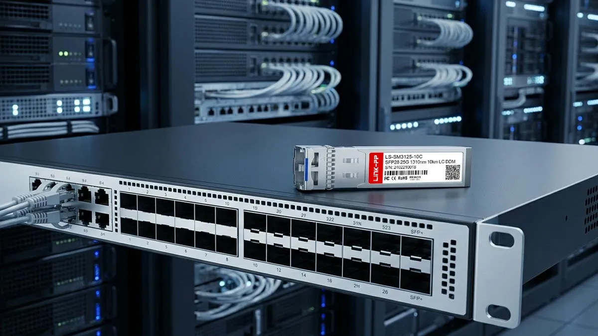 Compatível com Juniper JNP-SFP-25G-LR LINK-PP Demonstração de uso do SFP28 25G