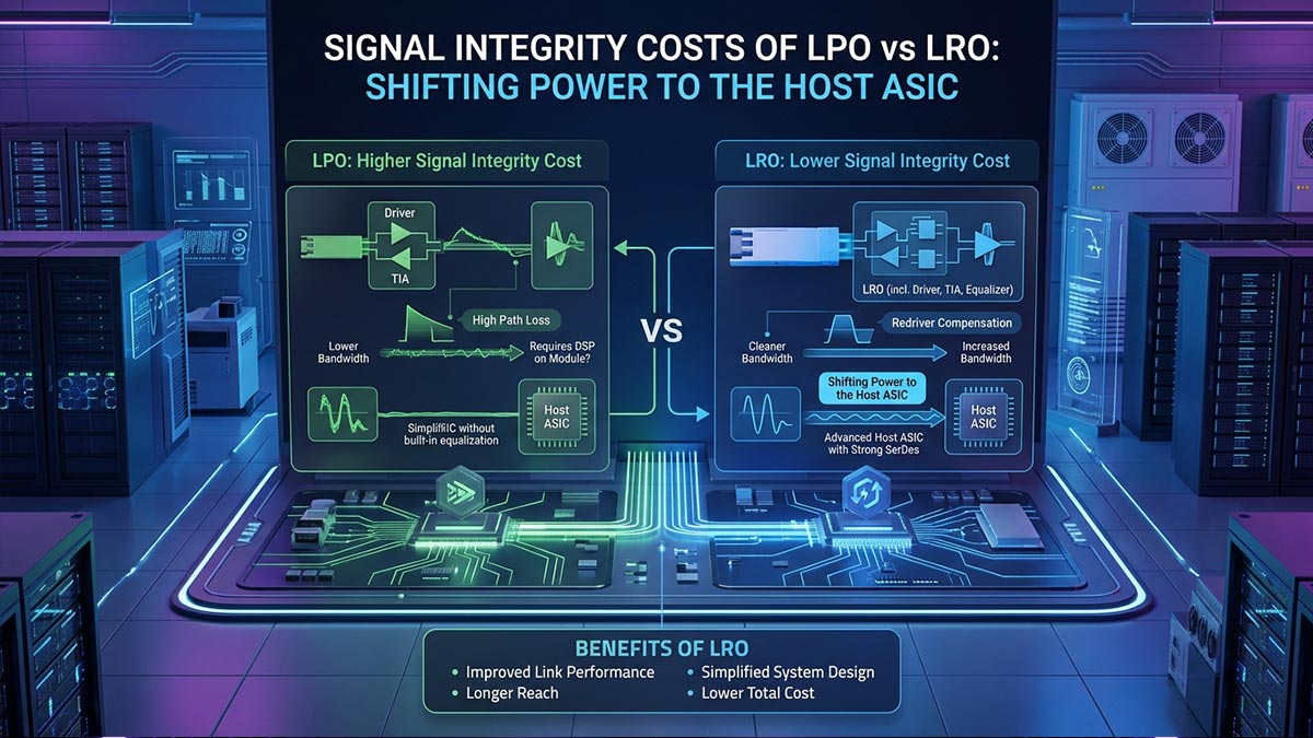 Signal Integrity Costs of LPO vs LRO Shifting Power to the Host ASIC