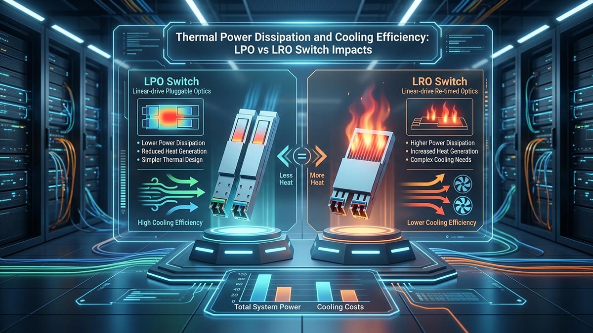Thermal Power Dissipation and Cooling Efficiency LPO vs LRO Switch Impacts