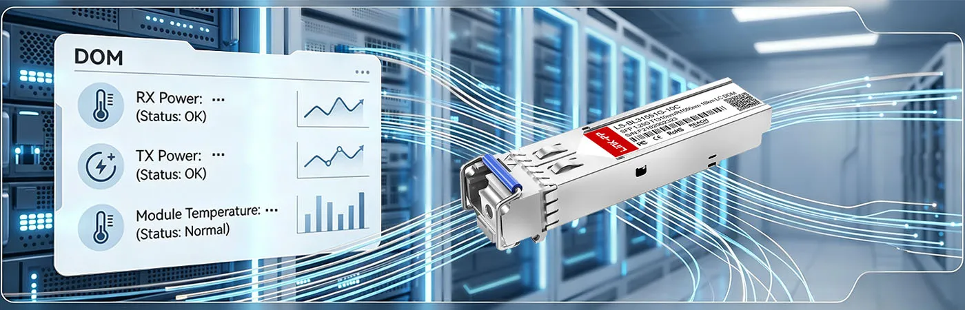 GLC-BX-10U Module with DOM for Real-Time Monitoring