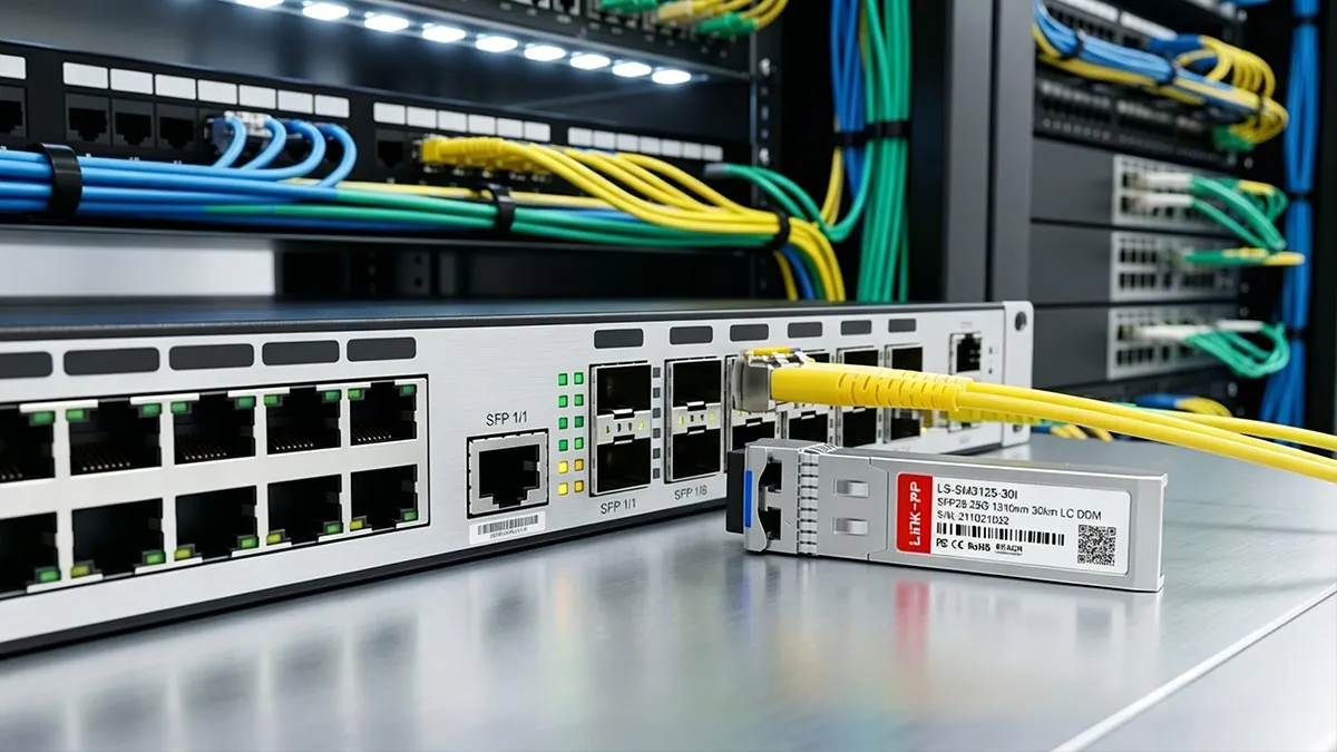 LINK-PP Demostración de uso del módulo SFP28 de 25G LS-SM3125-30I