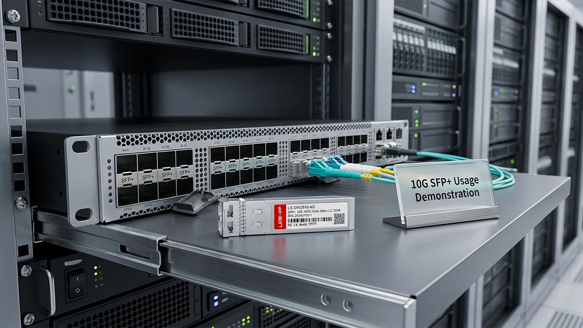 Cisco DWDM-SFP10G-54.13-I Compatible LINK-PP 10G SFP+ Usage Demonstration