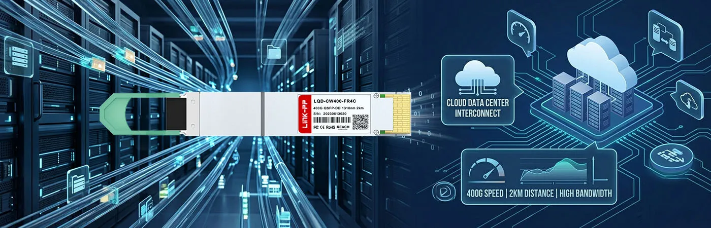 QDD-400G-FR4: 400G-Konnektivität für Cloud-Rechenzentren