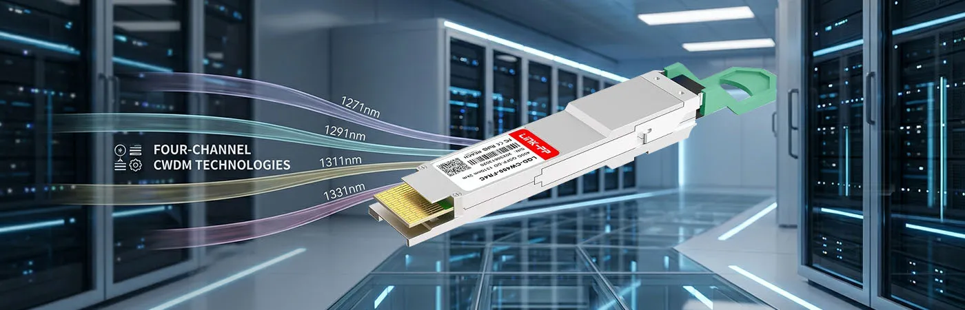 QDD-400G-FR4 Modul mit 1271 nm, 1291 nm, 1311 nm, 1331 nm Wellenlänge