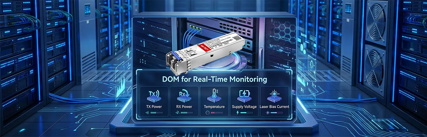 SFP-1G-LX-20 Module with DOM for Real-Time Monitoring