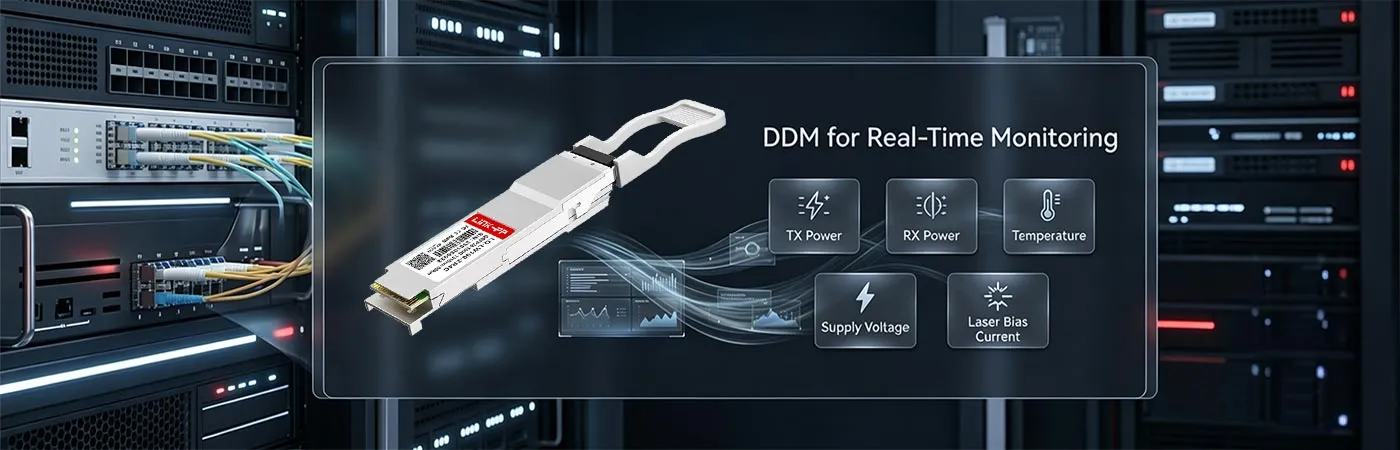 QSFP-100GBASE-ZR4 Module with DDM for Real-Time Monitoring