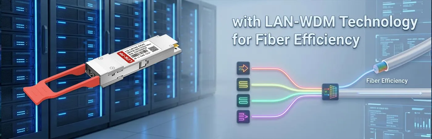 QSFP-ER4L-100G Module with LAN-WDM Technology for Fiber Efficiency