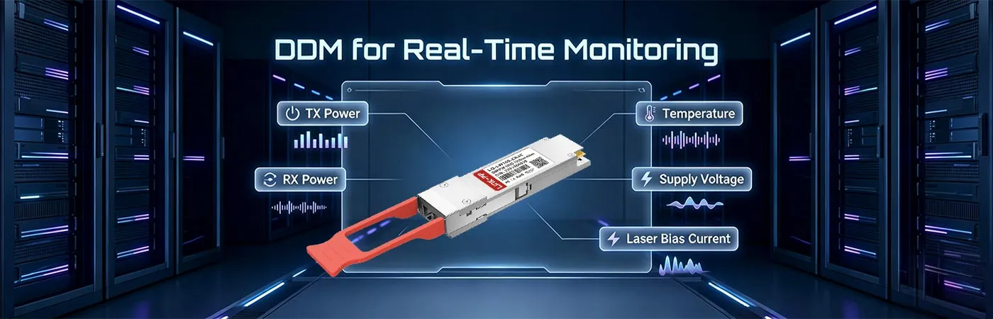 QSFP-ER4L-100G Module with DDM for Real-Time Monitoring