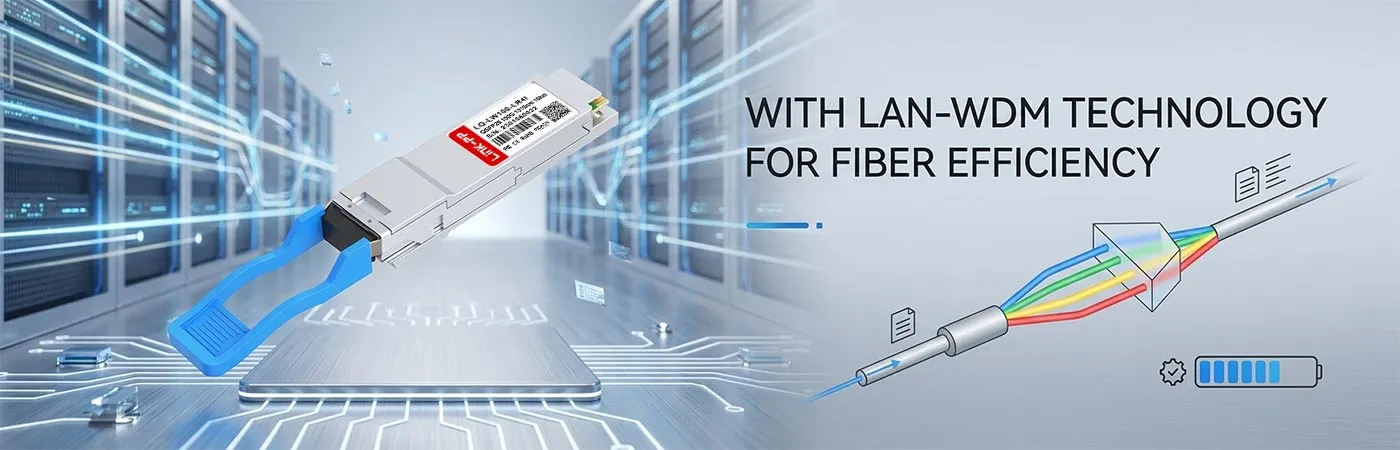 100G-QSFP28-LR4-10KM-I Module with LAN-WDM Technology for Fiber Efficiency