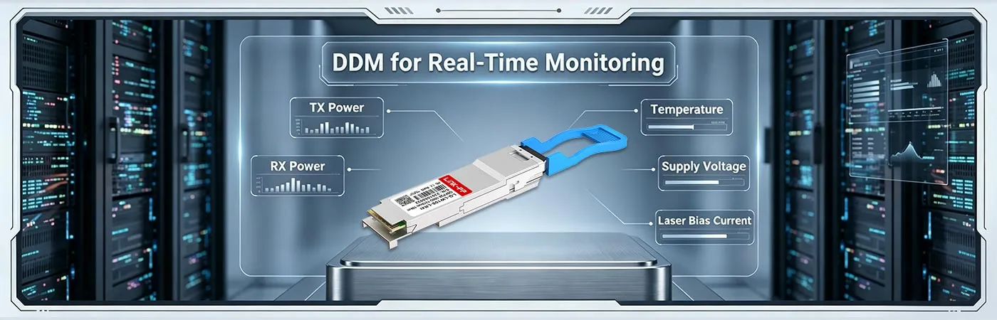 100G-QSFP28-LR4-10KM-I Module with DDM for Real-Time Monitoring