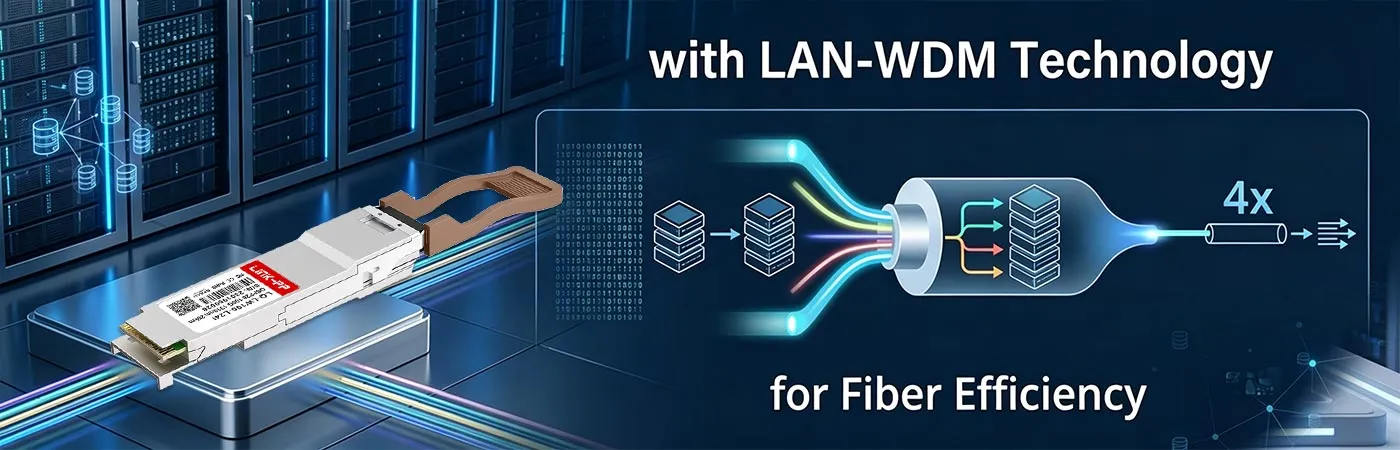 光ファイバー効率を高めるLAN-WDM技術を搭載したLQ-LW100-L24Iモジュール