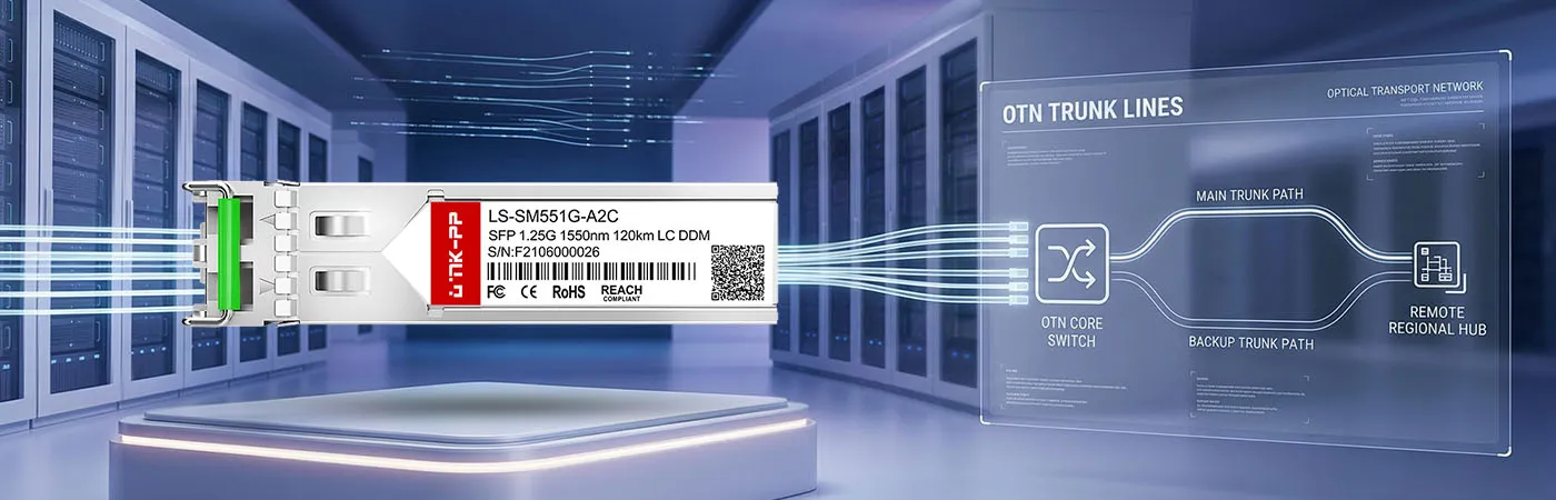 SFP1G-ZX120-55: 1.25G-Konnektivität für OTN-Trunkleitungen