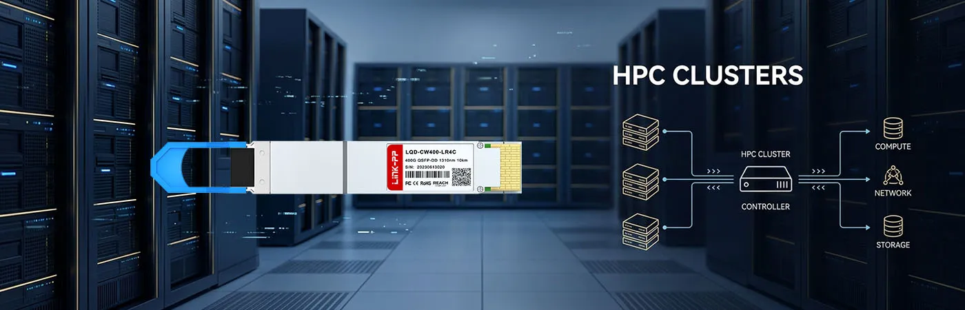 QDD-400G-LR4-S: 400G-Konnektivität für HPC-Cluster