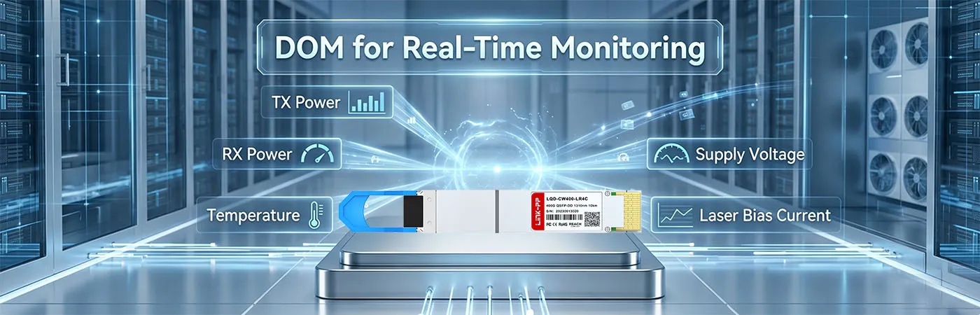 QDD-400G-LR4-S Modul mit DOM für Echtzeitüberwachung