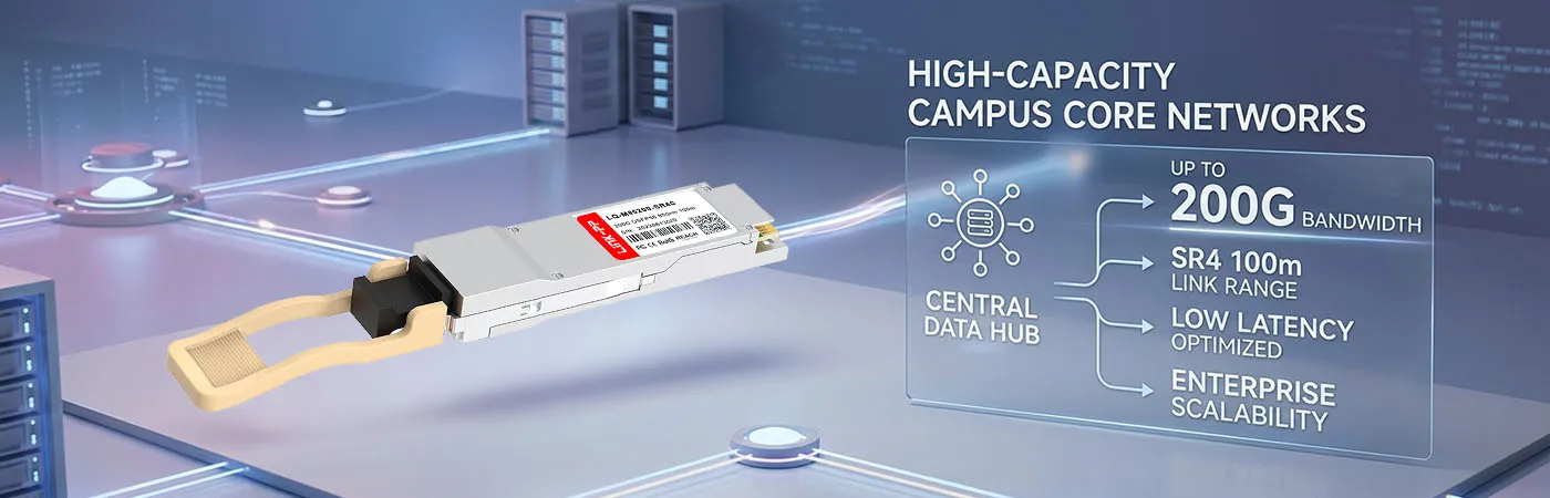 Q28DD-200G-2SR4: 200G Connectivity for Campus Core Networks