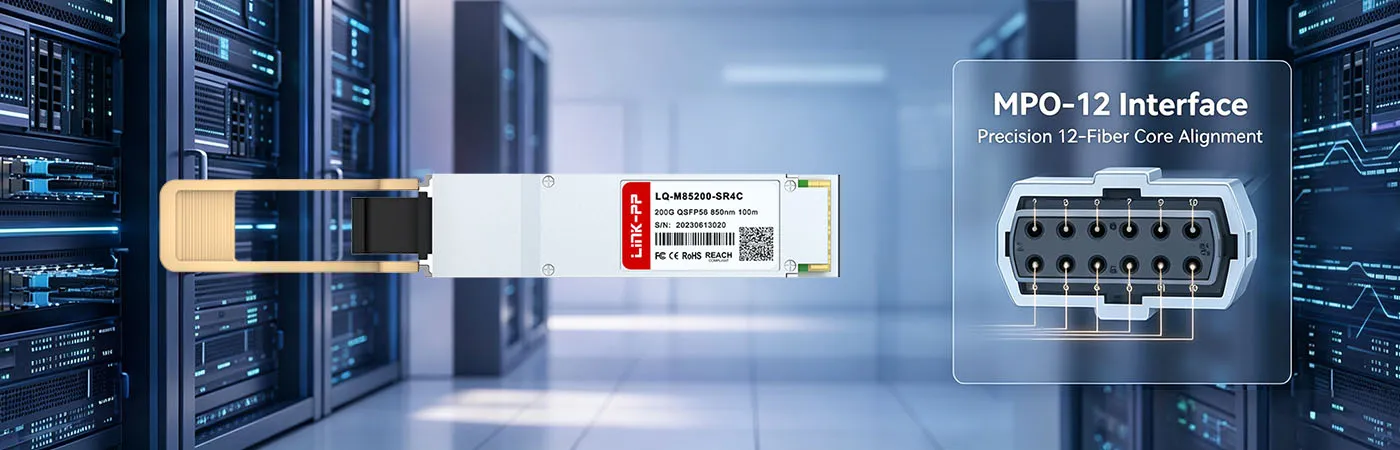 Q28DD-200G-2SR4 Module with MPO-12 Interface