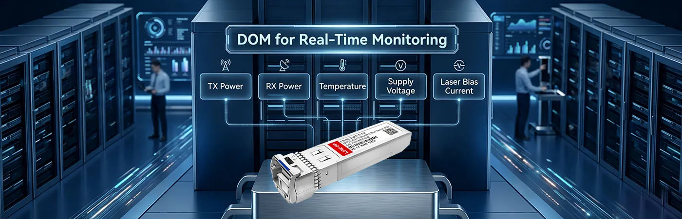 リアルタイムモニタリング用DOM搭載25G-SFP28-BXD-Iモジュール