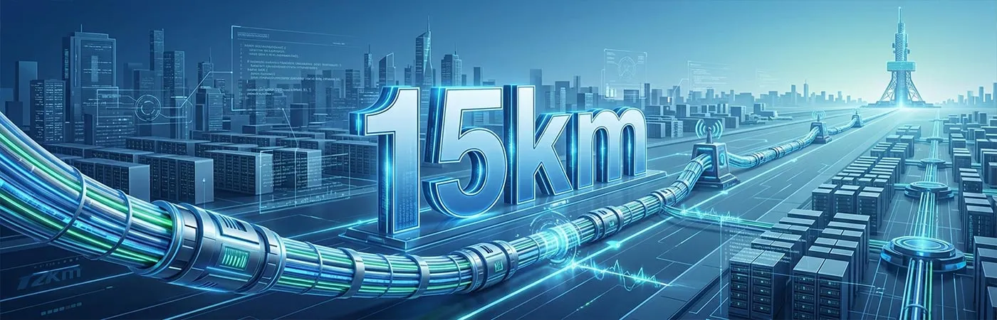 MFELX1モジュールは15kmの伝送をサポートします。