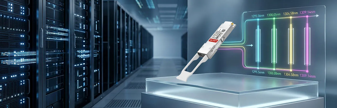 QSFPP-40G-ZR4 Module with 1295.56nm, 1300.05nm, 1304.58nm, 1309.14nm Wavelength