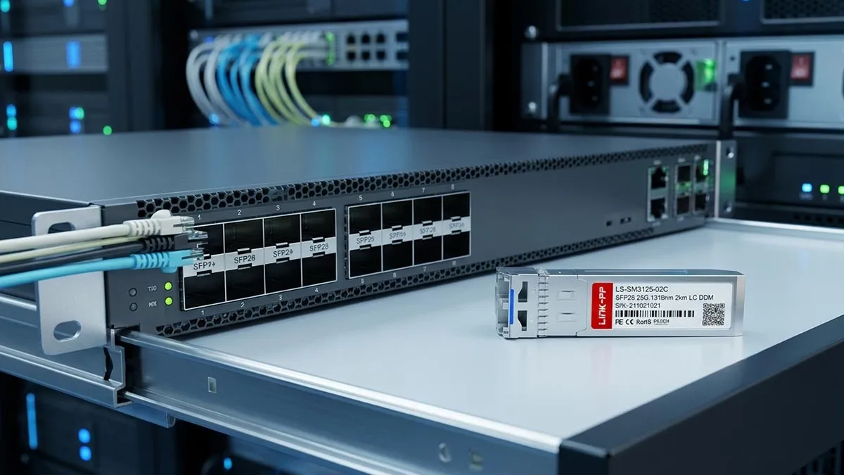 LINK-PP Demostración de uso del módulo LS-SM3125-02C 25G SFP28