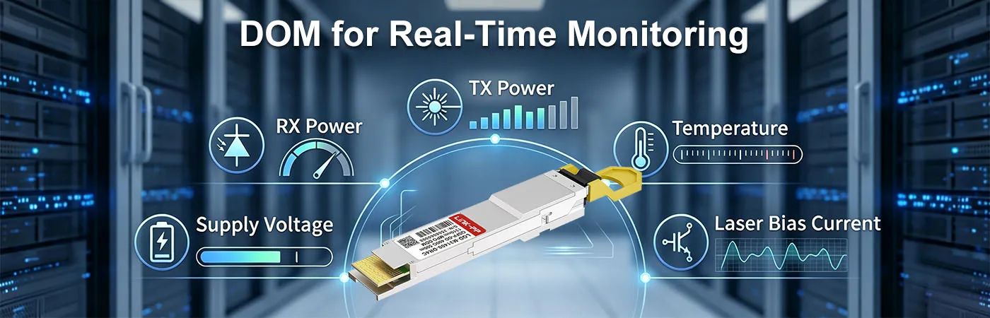 QDD-400G-DR4-S Module with DOM for Real-Time Monitoring