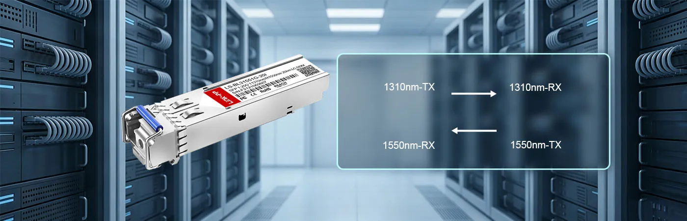 GSFP-1310T-20-SMF Module with 1310nm-TX and 1550nm-RX Wavelength