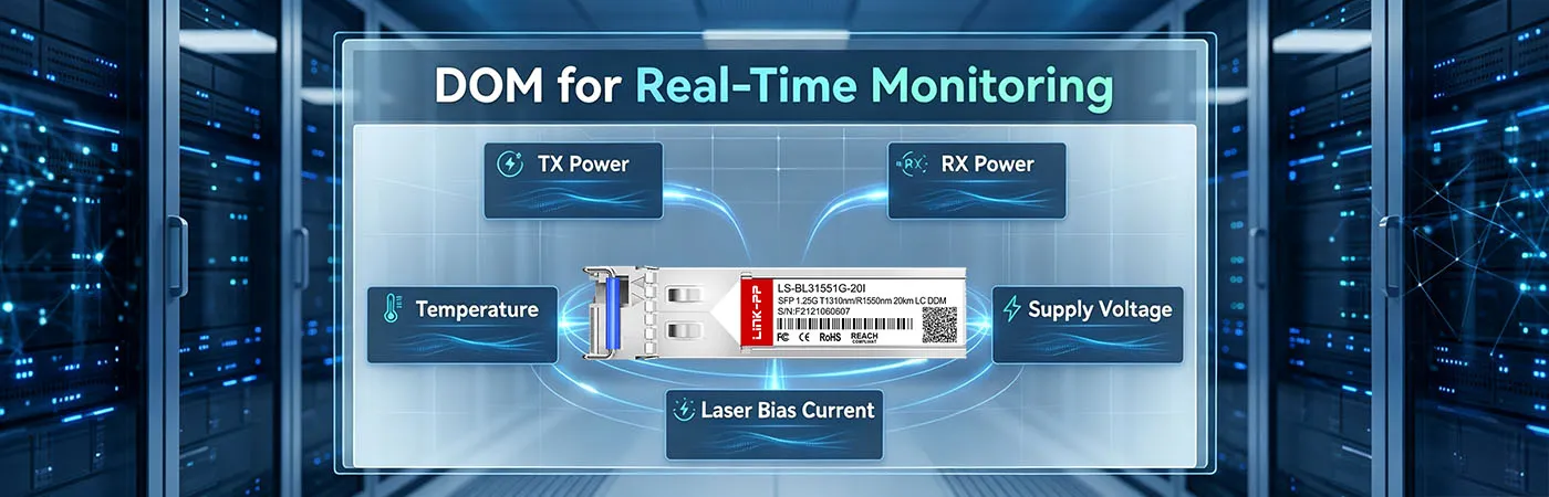GSFP-1310T-20-SMF Module with DOM for Real-Time Monitoring