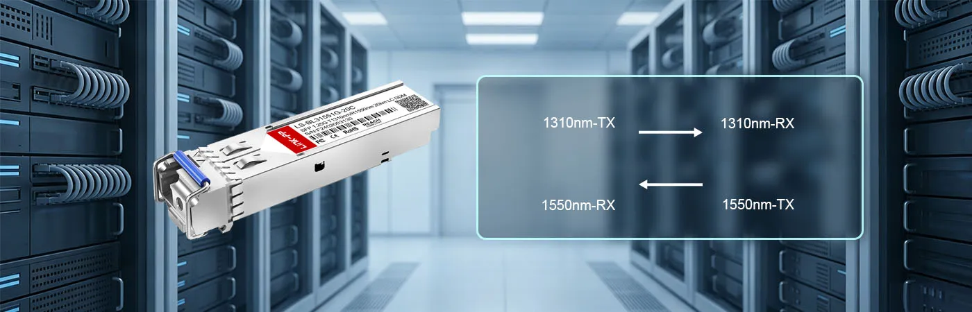 GLC-BX-20U Module with 1310nm-TX and 1550nm-RX Wavelength