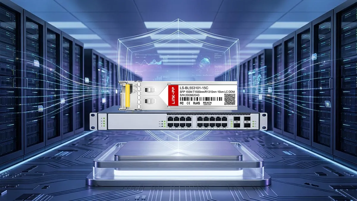 H3C SFP-FE-LX-SM1550-BIDI-D 互換 LINK-PP 155M SFP光モジュール