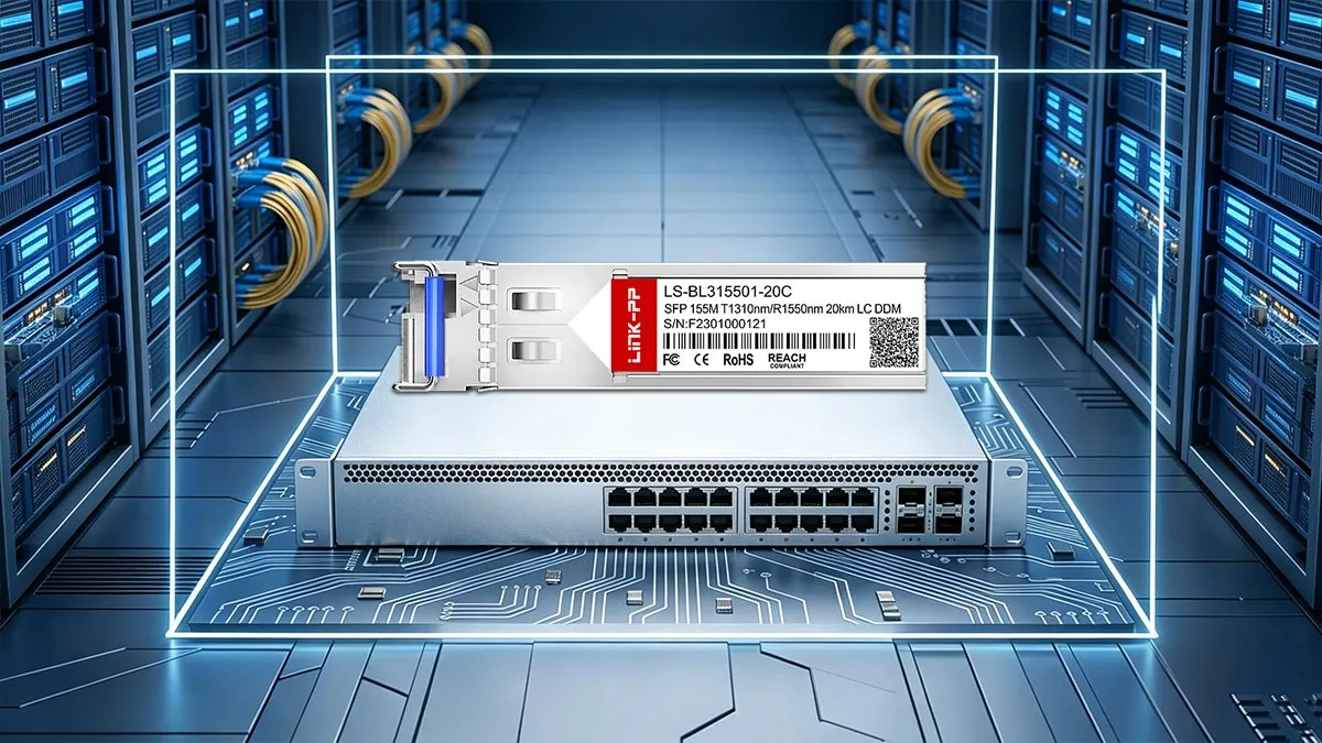Broccato E1MG-100BXU-20 Compatibile LINK-PP Modulo ottico SFP da 155M