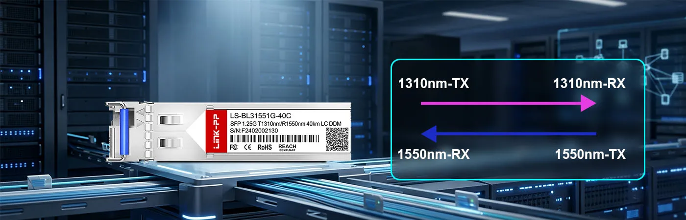 LS-BL31551G-40C Modul mit 1310 nm-TX- und 1550 nm-RX-Wellenlänge