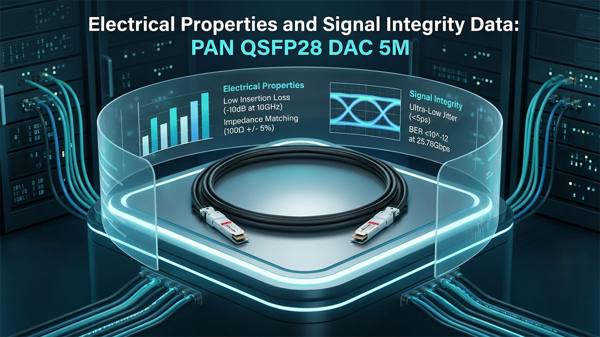 Electrical Properties and Signal Integrity Data of PAN QSFP28 DAC 5M