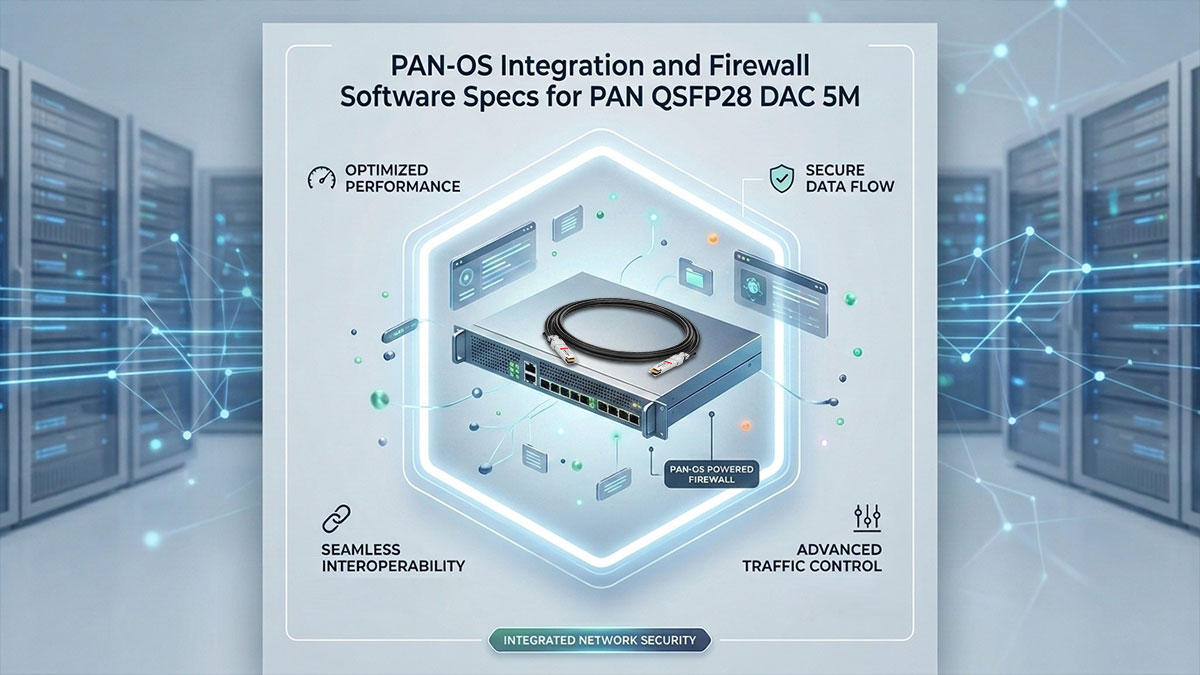 PAN-OS Integration and Firewall Software Specs for PAN QSFP28 DAC 5M