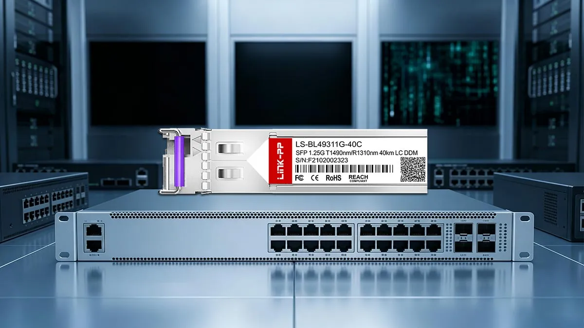Alcatel-Lucent SFP-GIG-BX-D40 Compatible LINK-PP 1G BiDi SFP Optical Module