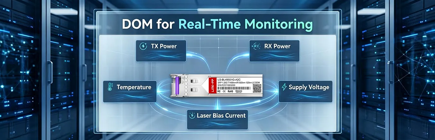 SFP-1G45-BX120 Module with DOM for Real-Time Monitoring